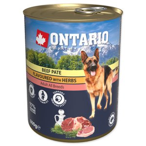 ONTARIO KONZERV DOG BEEF PATE FLAVOURED WITH HERBS 800G, 214-21104