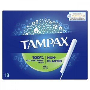 TAMPAX NON-PLASTIC SUPER 18DB