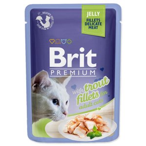 BRIT PREMIUM CAT TASAK DELICATE FILLETS IN JELLY WITH TROUT 85G (293-111243)