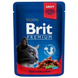 BRIT PREMIUM CAT TASAK BEEF STEW & PEAS 100G (293-100270)