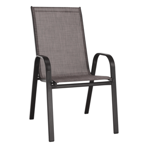 KONDELA Rakásolható szék, barna melír/barna , ALDERA