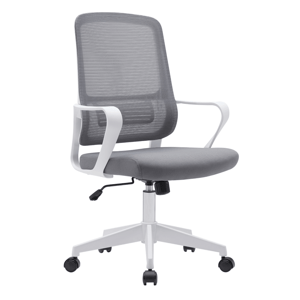 KONDELA Irodai szék, szürke/fehér, SALOMO TYP 1