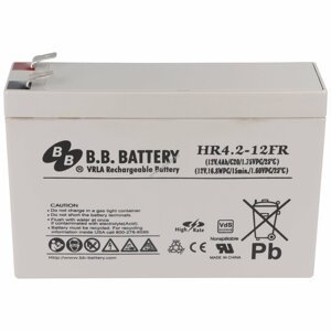 Ólom akku 12V 4Ah B.B. Battery HR4.2-12FR csatlakozó: F2