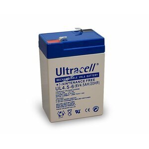 Ultracell ólom akku 6V 4,5Ah UL4.5-6 csatlakozó: F1