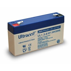 Ultracell ólom akku 6V 1,3Ah UL1.3-6 csatlakozó:F1