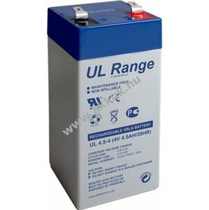 Ultracell 4V 4,5Ah UL4.5-4 csatlakozó:F1