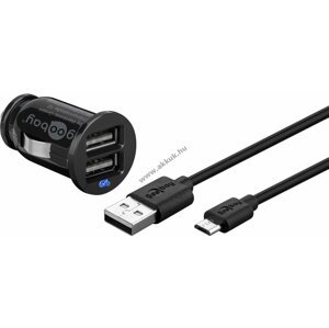 Micro USB autós töltőkészlet 2.4, Micro USB kábellel