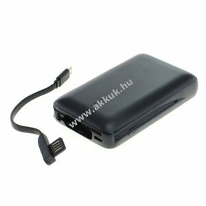 Hordozható külső USB-s akku (micro USB) töltő -Powerbank- 10000mAh adapterel