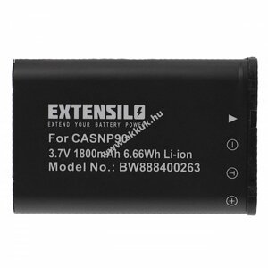 Helyettesítő EXTENSILO akku Casio Exilim EX-Z2000 típus NP-90 1800mAh