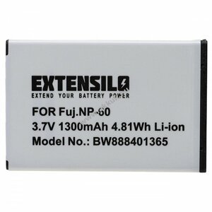 Helyettesítő EXTENSILO akku Fujifilm típus NP-60 1300mAh