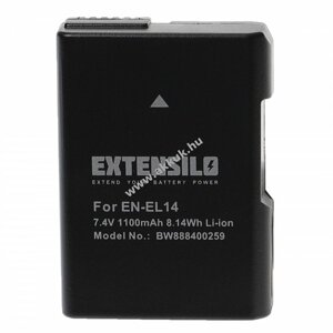 Helyettesítő EXTENSILO Akku Nikon D5600 típus EN-EL14, 1100mAh