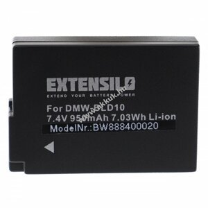 Helyettesítő EXTENSILO akku Panasonic típus DMW-BLD10 950mAh
