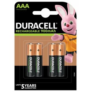 Duracell újratölthető AAA akku HR03, DX2400 900mAh 4db/csomag