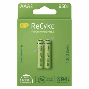 GP ReCyko HR03 (AAA) akku 950mAh 2db/csomag