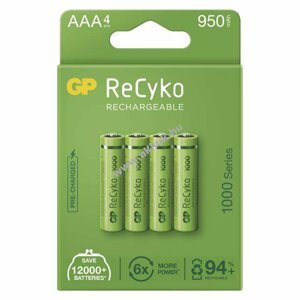 GP ReCyko HR03 (AAA) akku 950mAh 4db/csomag