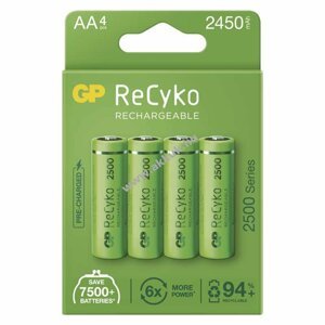 GP ReCyko HR6 (AA) 2450mAh ceruza akku 4db/csomag