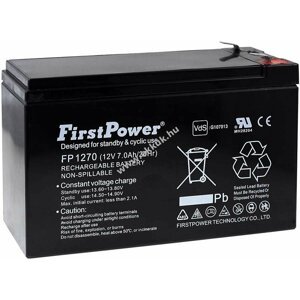 FirstPower ólom zselés akku szünetmenteshez APC Back-UPS CS500 12V 7Ah