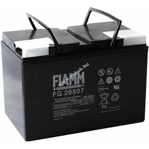 Ólom akku 12V 65Ah (FIAMM) típus FG26507 VDS-minősítéssel (helyettesíti FG26505)