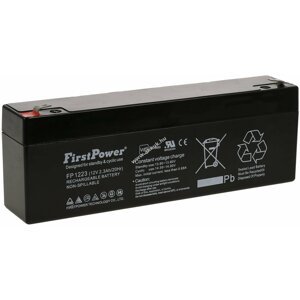 FirstPower zselés akku FP1223 helyettesíti Multipower MP2.3-12, MP2.2-12 VDS-minősítés 12V 2,3Ah
