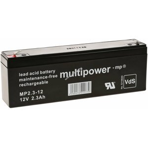 Powery ólom akku (multipower) MP2,3-12 helyettesíti Panasonic LC-R122R2PG 12V 2,3Ah