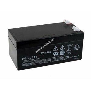 Powery ólom akku (multipower) MP3,4-12 V S-min. helyettesíti Panasonic LC-R123R4PG 12V 3,4Ah