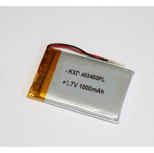 Li-Po akku 3,7V 1000mAh 503450 vezetékes, beszerelhető