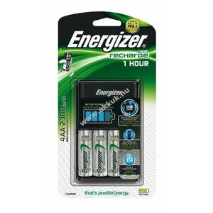 Energizer AA/AAA 1 órás gyorstöltő ceruza / mikró akkutöltő + 4db 2300mAh AA ceruza akku
