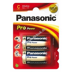 Panasonic Pro Power Gold Alkaline LR14. C. Baby,elem, 2db/csom - A készlet erejéig!