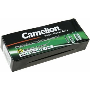 Camelion 25db-os elem szett csomag (12db AA ceruza elem, 12db AAA mikró elem, 1db 9V hasáb elem)