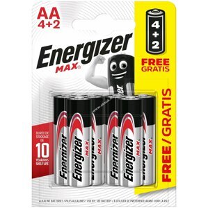 ENERGIZER MAX, AA, ceruza, E91, 4+2db/csomag