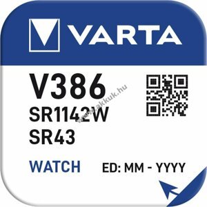 Varta 386/301/SR43 Silver Oxide óra elem 1db/csomag