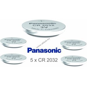 Panasonic Lithium gombelem CR2032 / DL2032 / ECR2032 5db/csom.