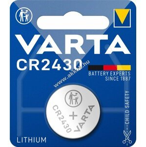 Varta lithium gombelem CR2430 3V 1db/csom.