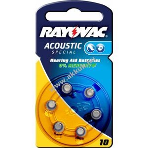 Rayovac Acoustic Special hallókészülék elem típus 10AE 6db/csom.
