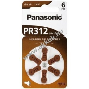 Panasonic hallókészülék elem V312/PR41 (PR312) 6db/csomag