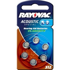 Rayovac Acoustic Special hallókészülék elem típus AE312 6db/csom.