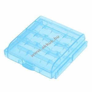 OTB akku, elemtartó doboz 1-4db AA/AAA méretű akkuknak, elemeknek kék
