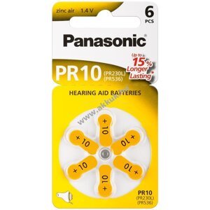 Panasonic hallókészülék elem típus V10/PR70 6db/csom.