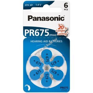 Panasonic hallókészülék elem típus V675/PR44 6db/csom.