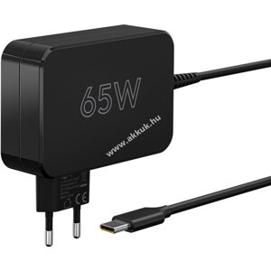 65W USB-C, Power Delivery töltő, Fekete, 1.8m