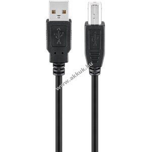 USB nyomtató kábel 1.8m, fekete