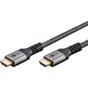 HDMI kábel 0.5m szövet borításos, szürke