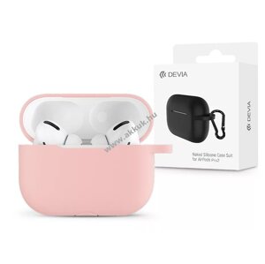 Devia szilikon tok AirPods Pro2 fülhallgatóhoz rózsaszín