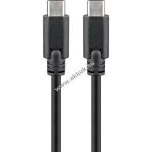 Goobay USB-c -> USB-c kábel fekete 1m