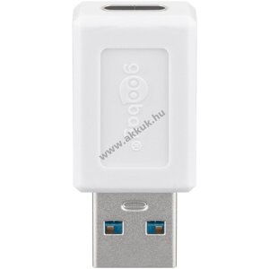 USB A 3.0 - USB-C adapter, fehér - A készlet erejéig!