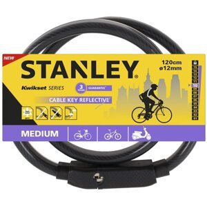 STANLEY kábeles kerékpárzár 12mm x 1200mm, 3 kulcs