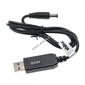 USB töltő kábel 5.5mm x 2.5mm Dc csatlakozóval 5V/2A - 9V/0.9A