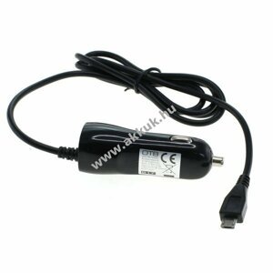 Helyettesítő autós töltő Micro-USB-s, fekete
