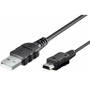 USB kábel mini USB csatlakozóval 1m (Nokia DKE-2, Motorola SKN6371C, HTC DC-U100, stb)