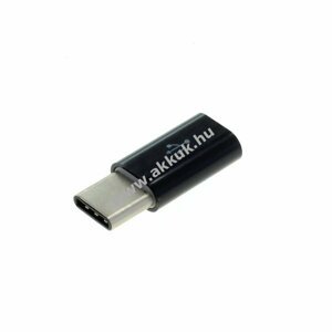 OTB USB Type C (USB-C) adapter csatlakozó - Micro USB 2.0 dugalj fekete